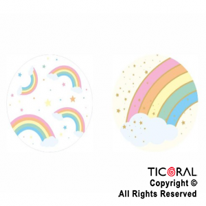 ARCO IRIS CANDY BAR STICKER x 10 UNIDADES